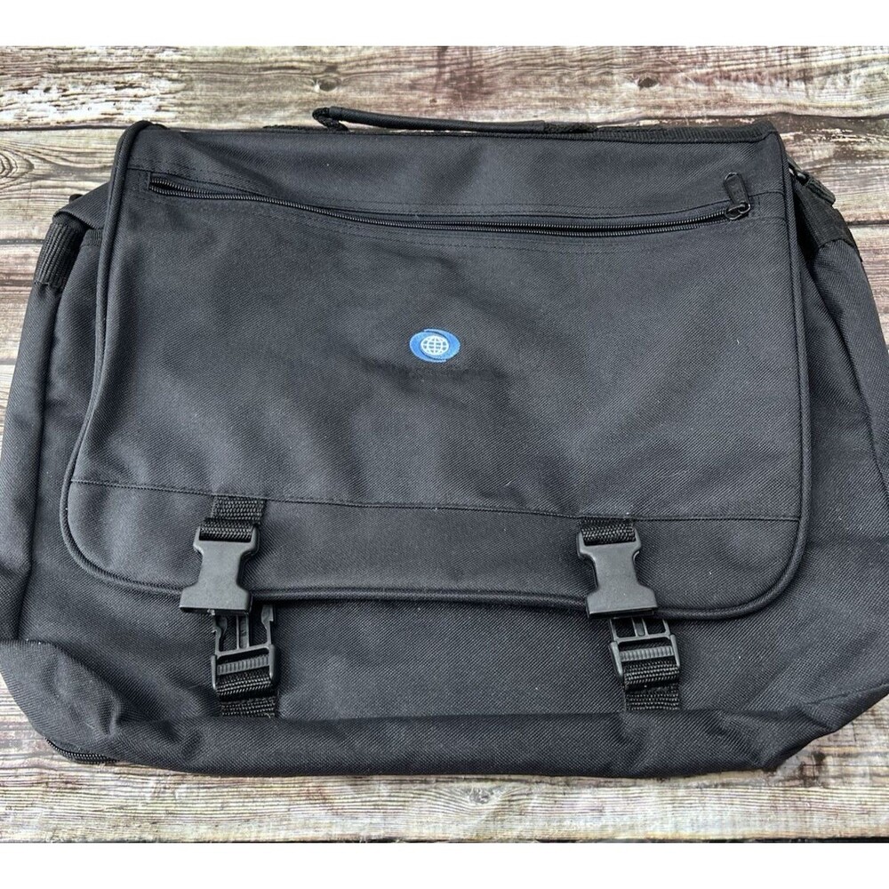 Black Laptop Notebook Bag 18" x 14" Top Load Carrying Case With Shoulder Strap